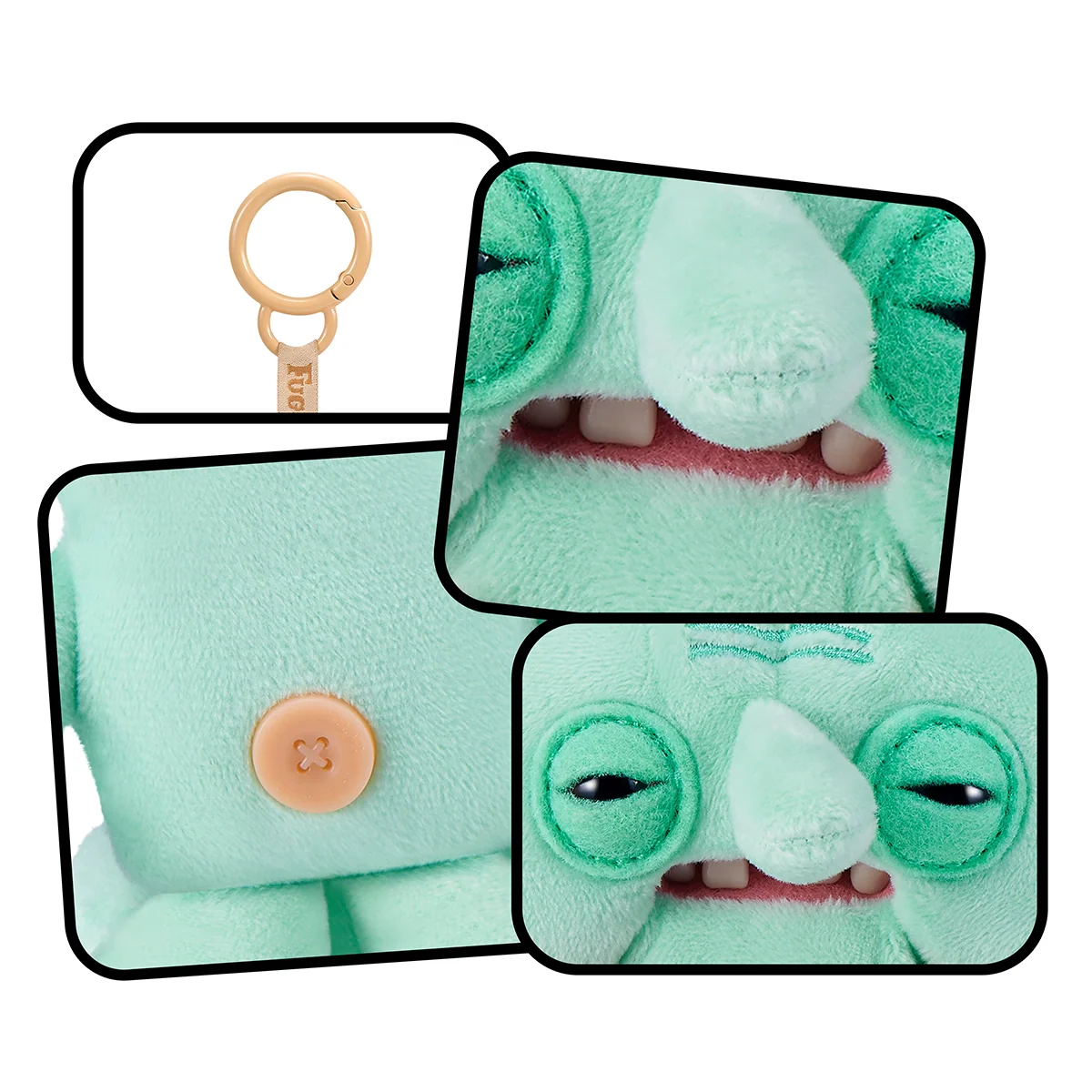 S001-FUGGLER-LICENSED COLLAB-SERIES 1-SPONGEBOB KEYRINGS 5"