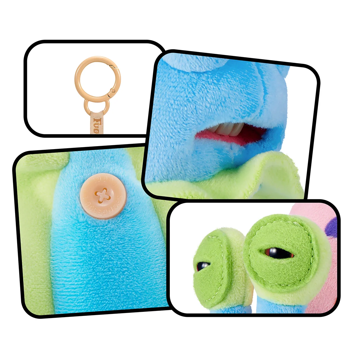 S001-FUGGLER-LICENSED COLLAB-SERIES 1-SPONGEBOB KEYRINGS 5"