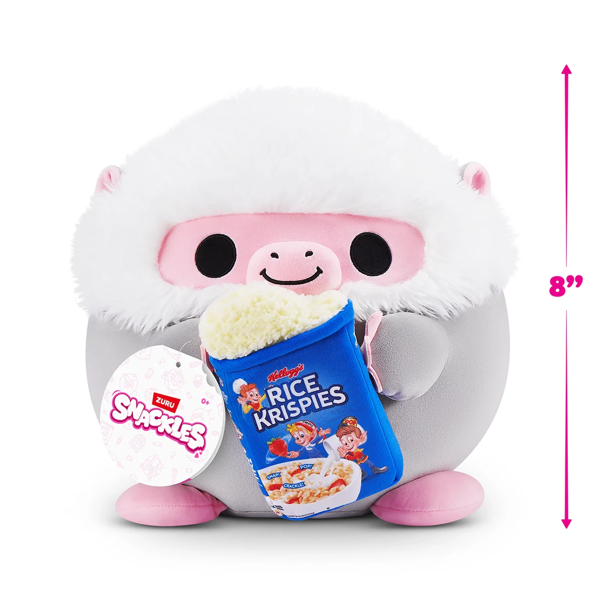 SNACKLES-CORE LICENSED-PLUSH 8",S3,HANG TAG,20PC