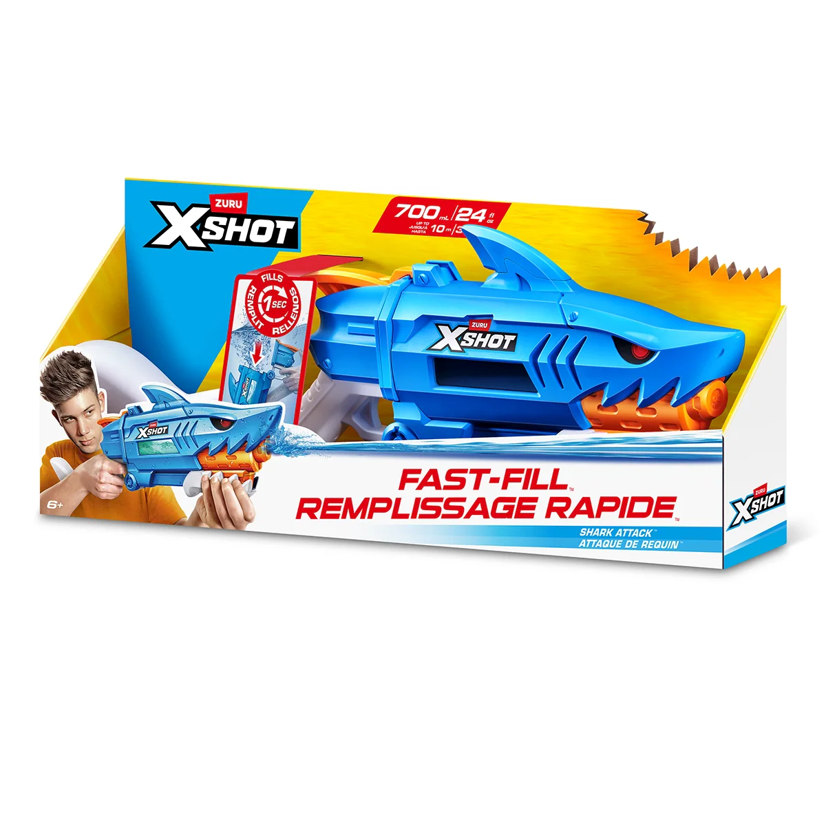 XSHOT WATER-FAST FILL-SHARK WATER BLASTER