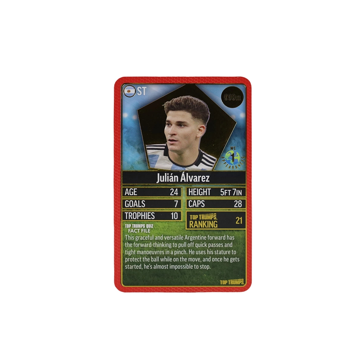 TOPTRUMPS WORLD FOOTBALL STARS 200 RED
