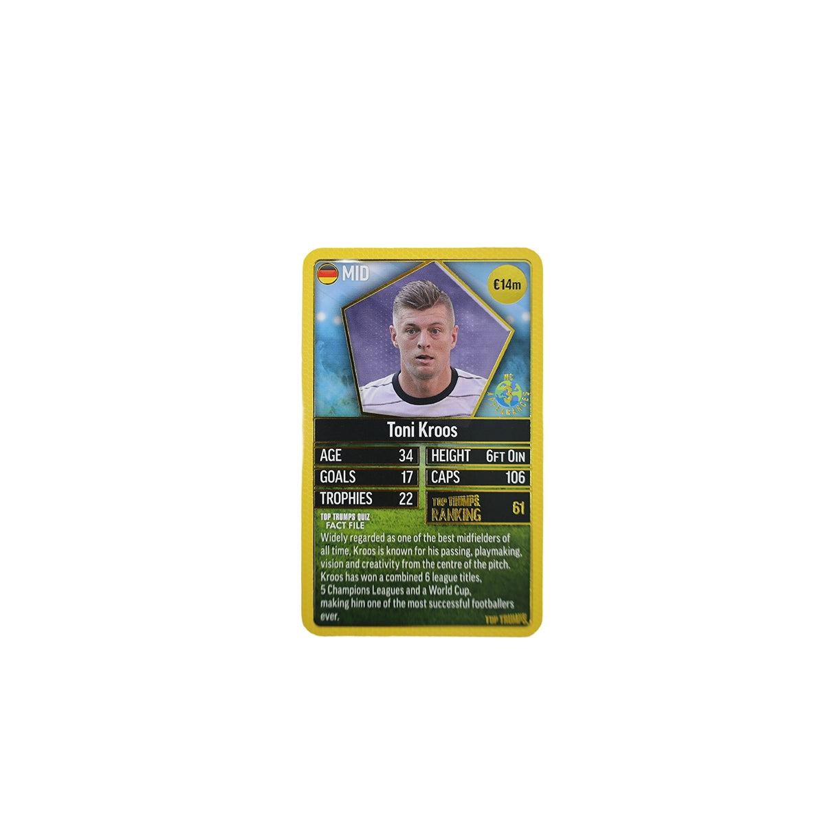 TOPTRUMPS WORLD FOOTBALL STARS 200 YELOW