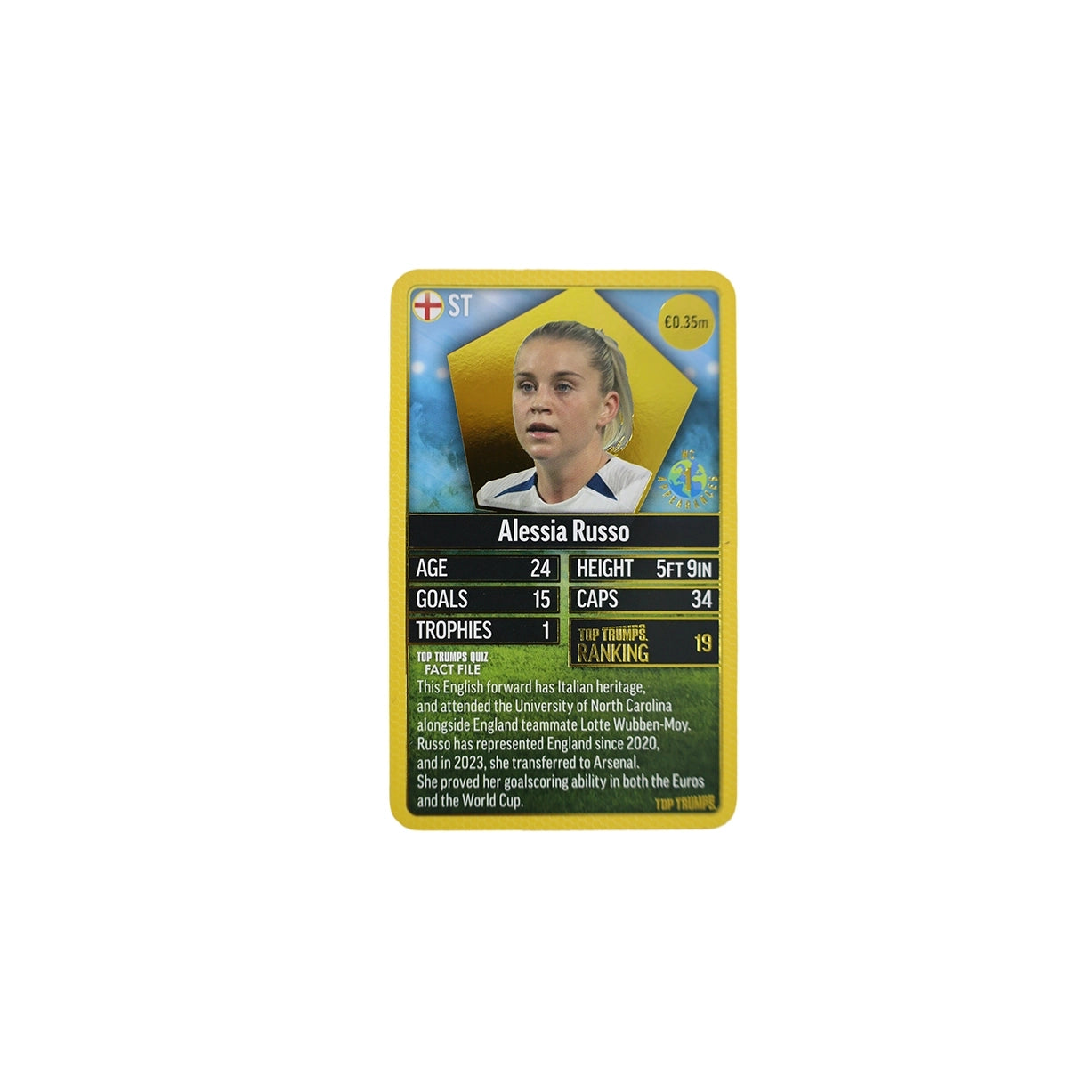 TOPTRUMPS WORLD FOOTBALL STARS 200 YELOW