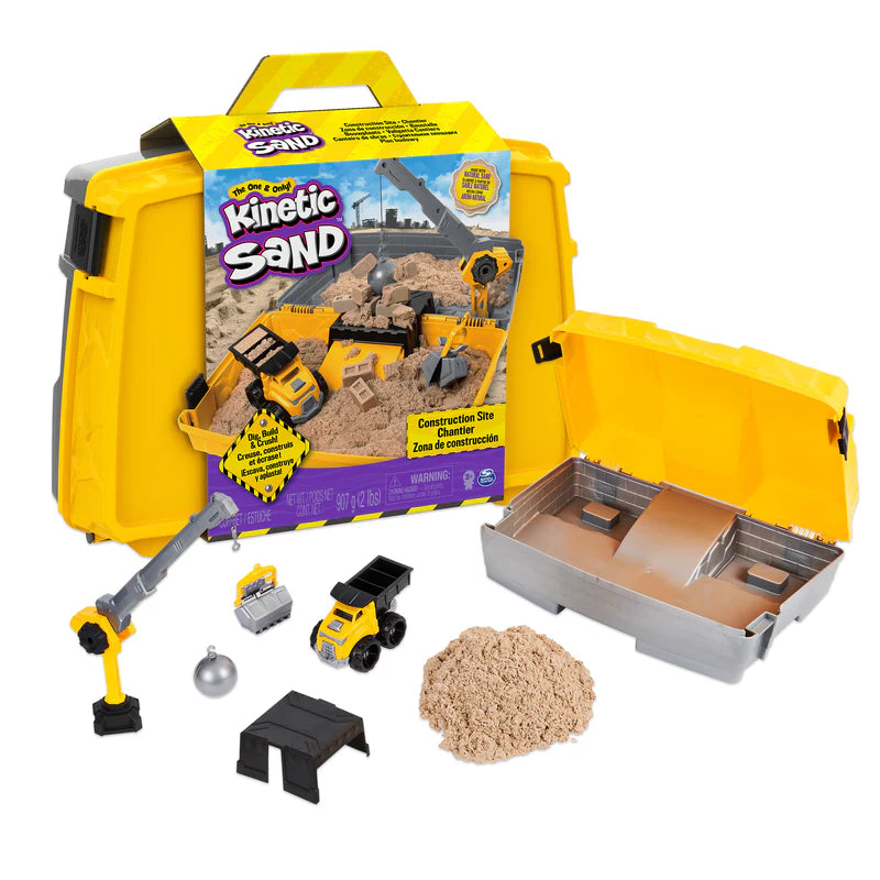 Kinetic Sand Construction Folding Sandbox (2lbs)